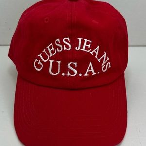 Guess Jeans USA Hat Mens Red
